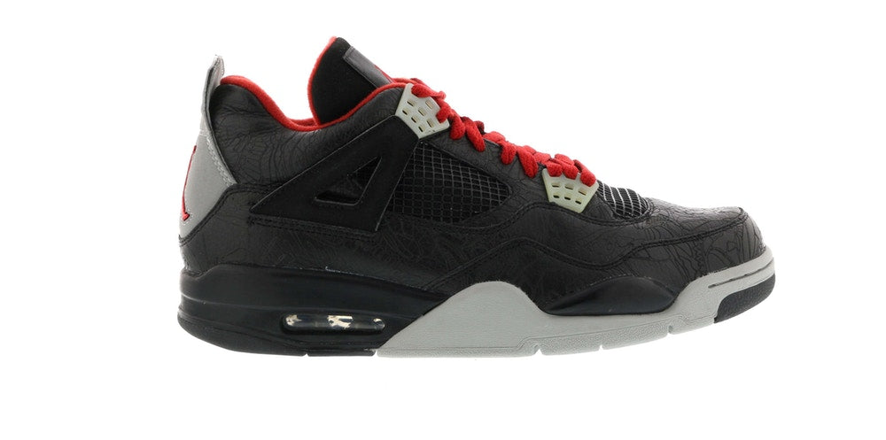 4 Retro Basketball Shoes Black Laser