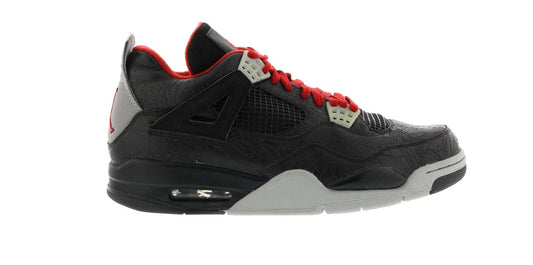 4 Retro Basketball Shoes Black Laser