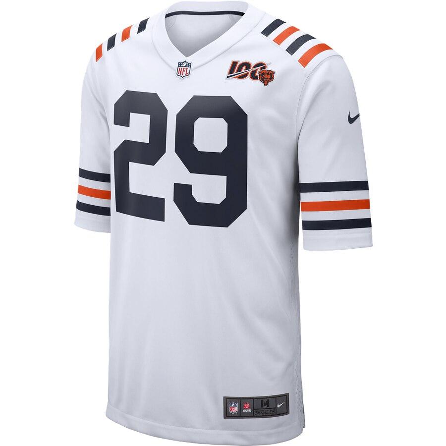 Men's Chicago Bears Tarik Cohen White 2019 100th Season Alternate Classic Player Game Jersey