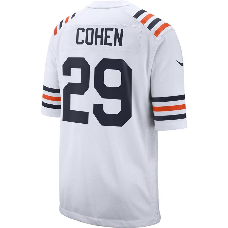 Men's Chicago Bears Tarik Cohen White 2019 100th Season Alternate Classic Player Game Jersey