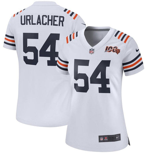 Women's Chicago Bears Brian Urlacher White 2019 100th Season Alternate Classic Retired Player Game Jersey