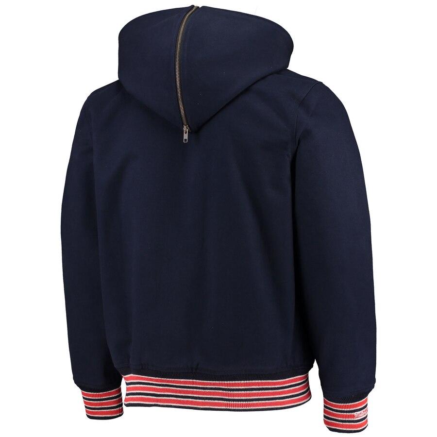 Men's Chicago Bears Mitchell & Ness Navy 100th Season Fanfest Hooded Full-Snap Jacket