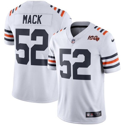 Men's Chicago Bears Khalil Mack White 2019 100th Season Alternate Classic Limited Jersey