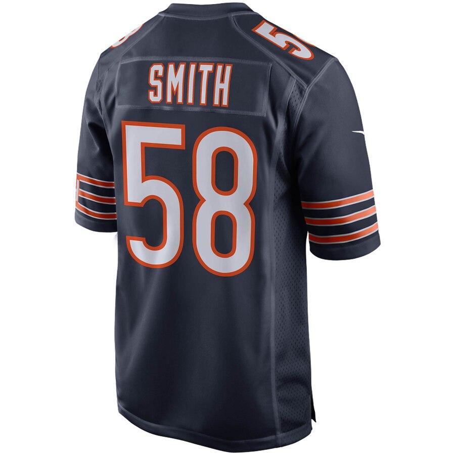 Men's Chicago Bears Roquan Smith Navy 100th Season Game Jersey