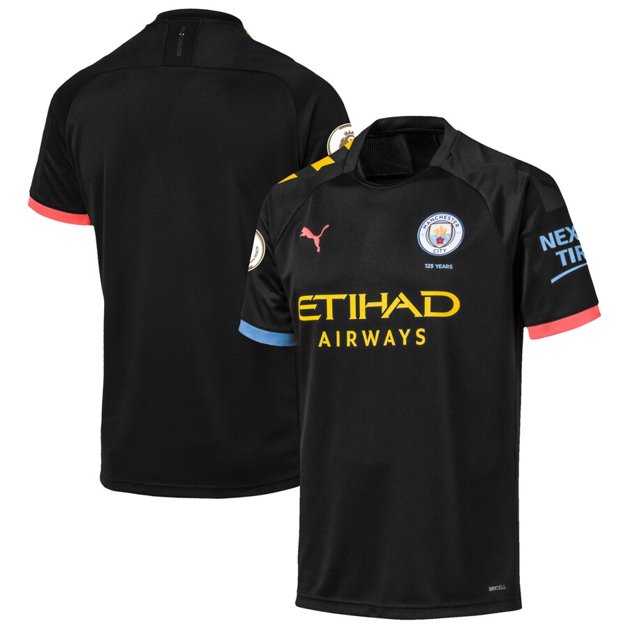 Manchester City 2019/20 Away Replica Blank Jersey – Black